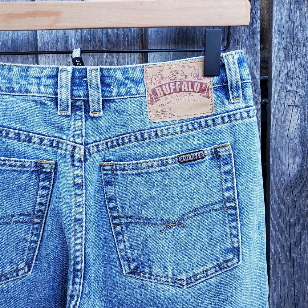 Y2K Mid Rise Beaded Dyed Cotton Jeans - Picture 6 of 10